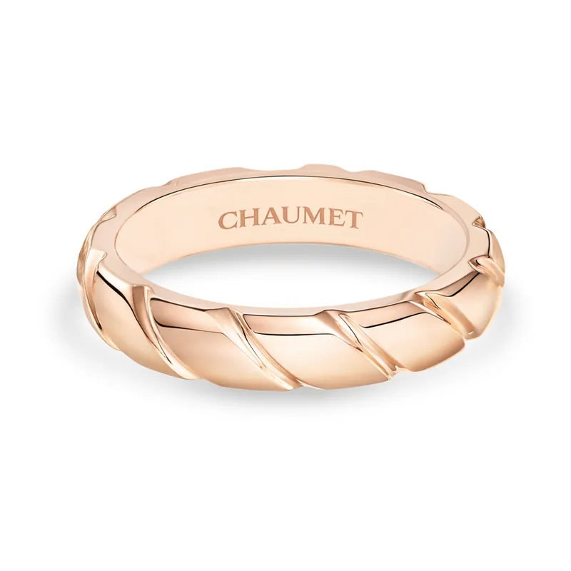 Torsade de Chaumet ring, 3.5 mm, rose gold